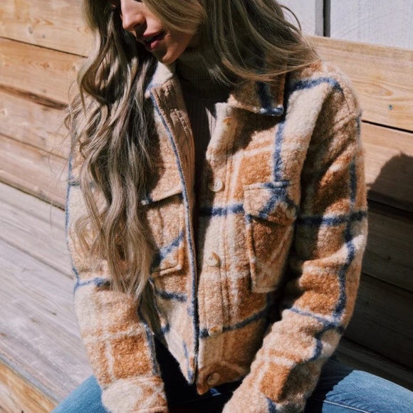 ZOE PLAID CROPPED JACKET NWT - Picture 1 of 5